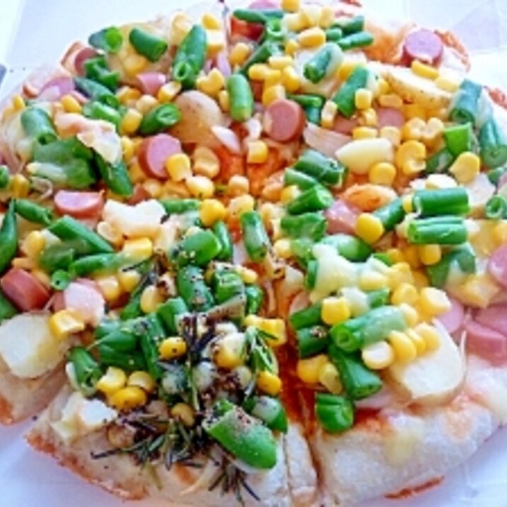 発酵なし ご飯入りもちもち手作りピザ レシピ 作り方 By リコリコママ 楽天レシピ